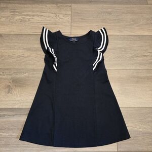 Polo by Ralph Lauren Navy Ruffled Sleeve Girls Dress